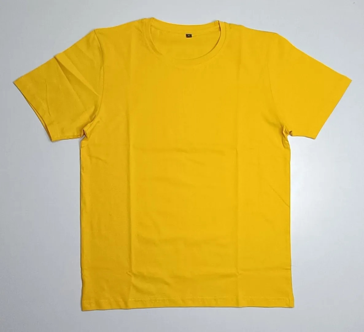 Round Neck Cotton T-Shirt Yellow image 1