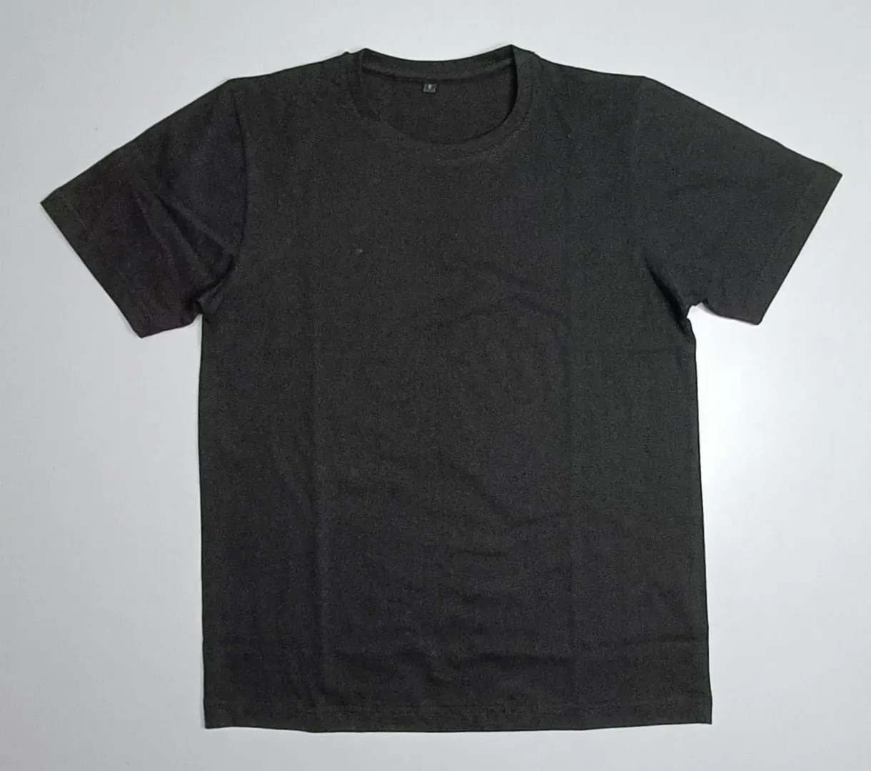 Round Neck Cotton T-Shirt Dark Grey image 1