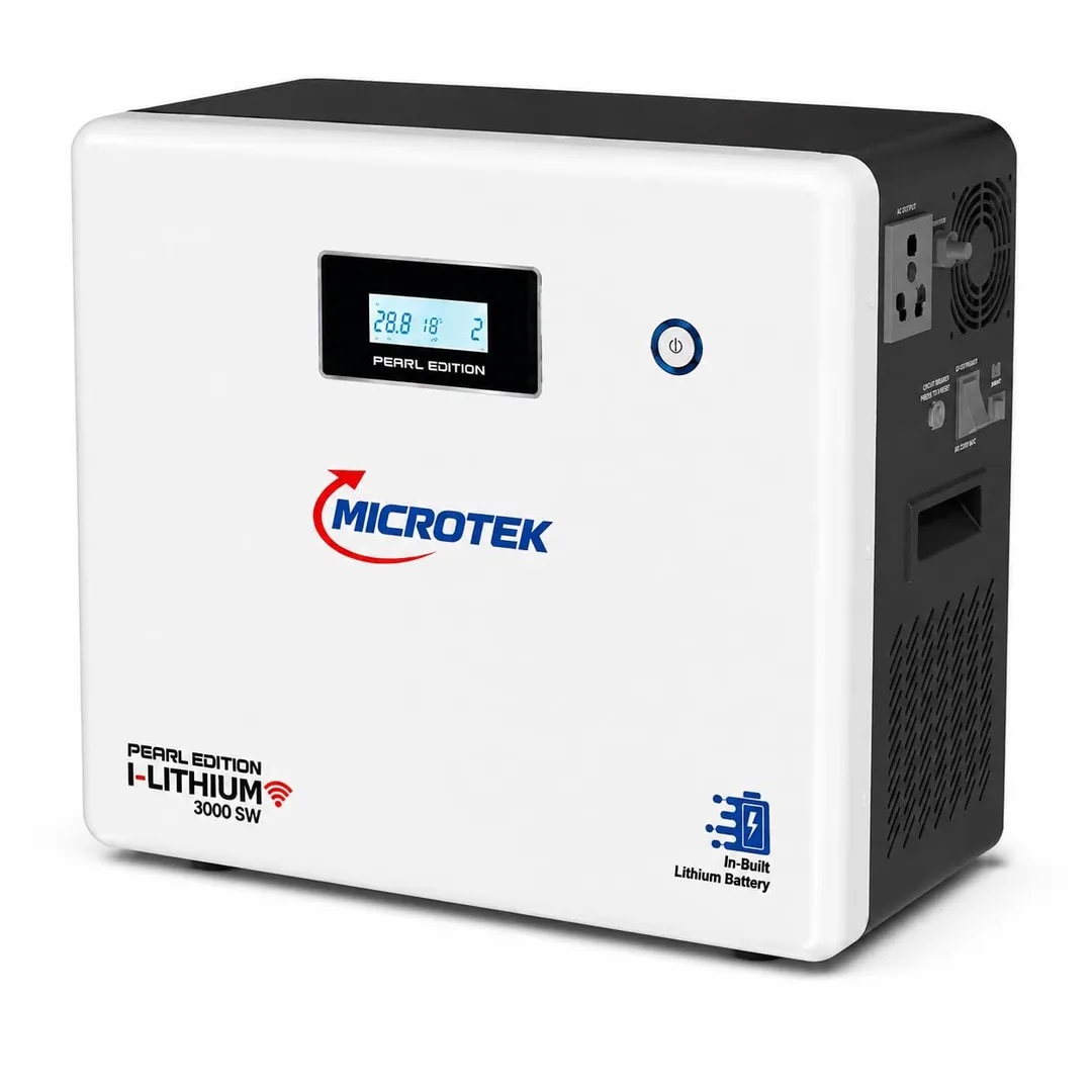 Microtek I-Lithium WiFi 3000 SW 2000VA with Inbuilt 25.6V 100Ah Battery image 1