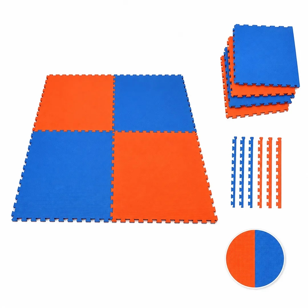 Interlocking Kabaddi Mats 35MM 1M*1M (Red & Blue) Set of 4 image 1