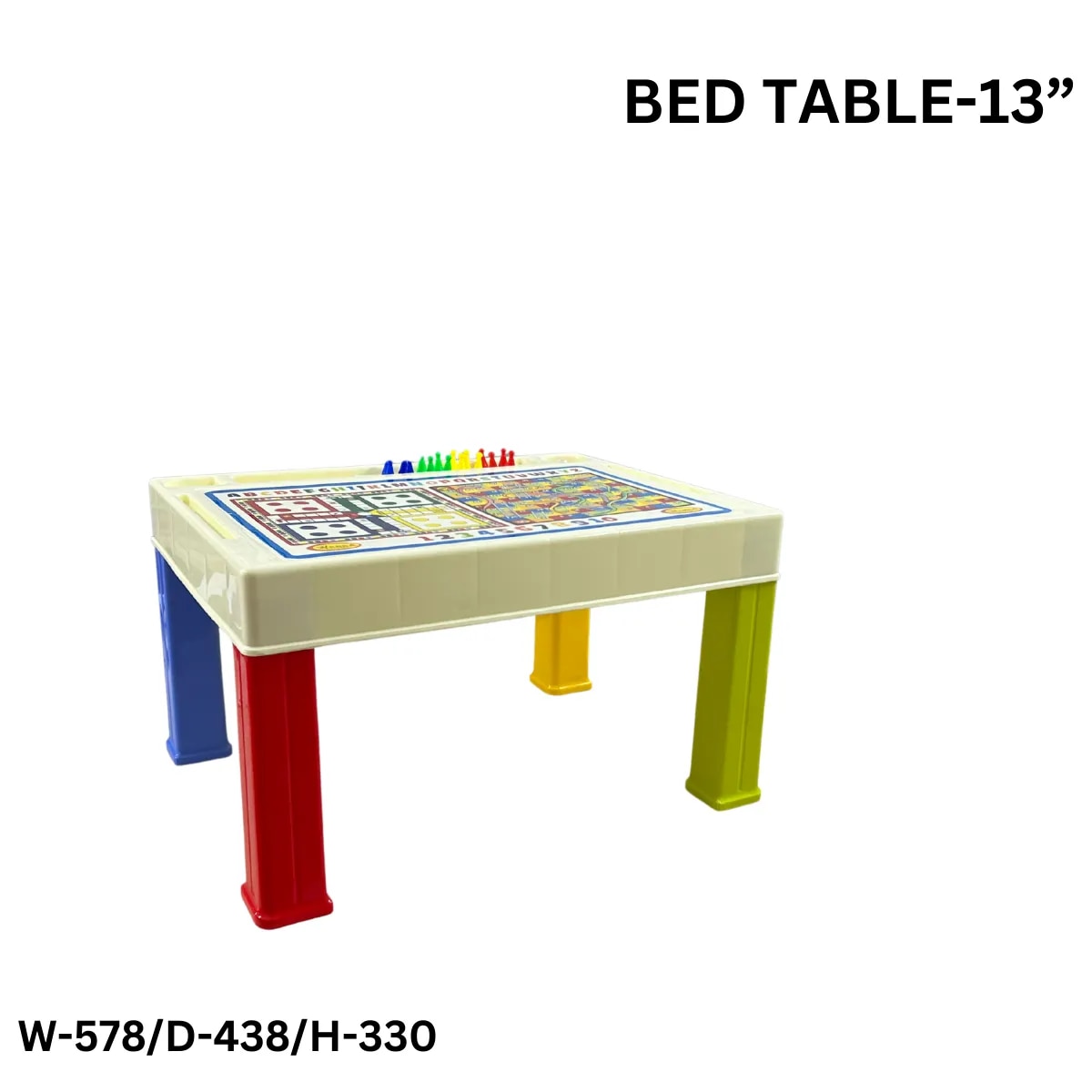 WERSA Kids Plastic Bed Table 13 Inch | Kids Study & Activity Table image 1