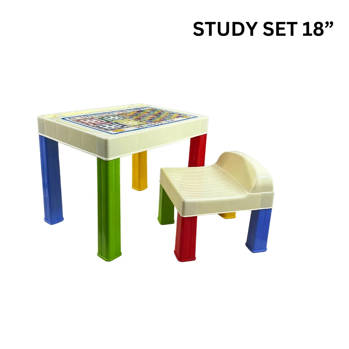 WERSA Kids Plastic Study Table & Chair Set 18 Inch | Kids Study & Activity Set image 1