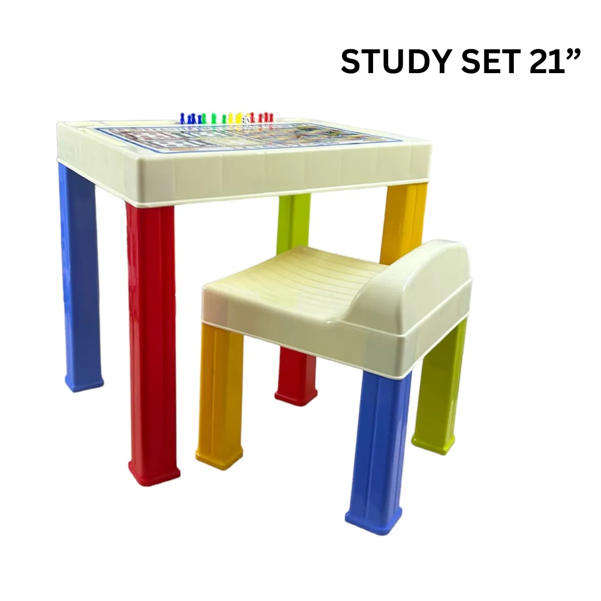 WERSA Kids Plastic Study Table & Chair Set 21 Inch | Kids Study & Activity Set image 1