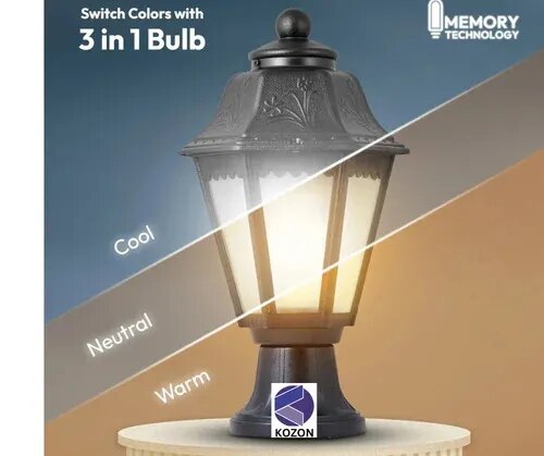 12W OUTDOOR GATE PILLAR LIGHT image 1