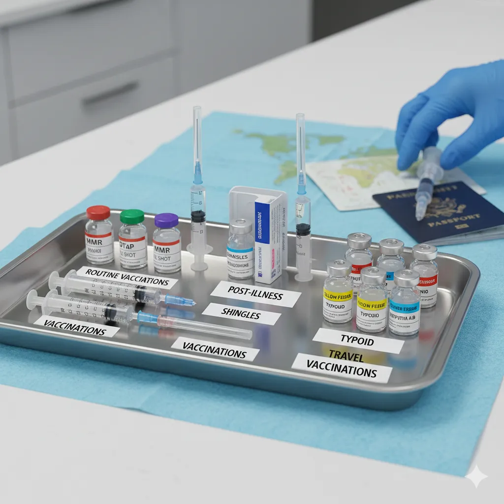 Routine, Post-illness and Travel vaccinations image 1