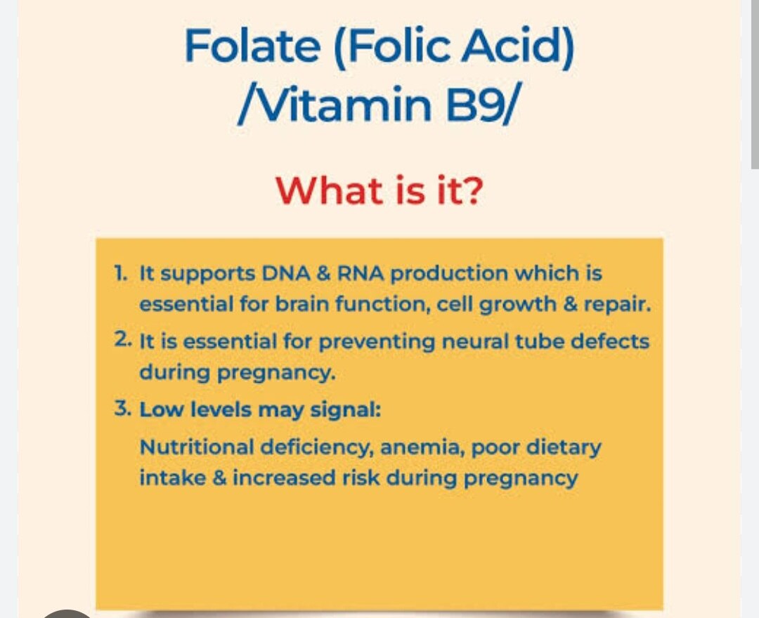 A186➡️Folate(folic Acid) Vitamin B9