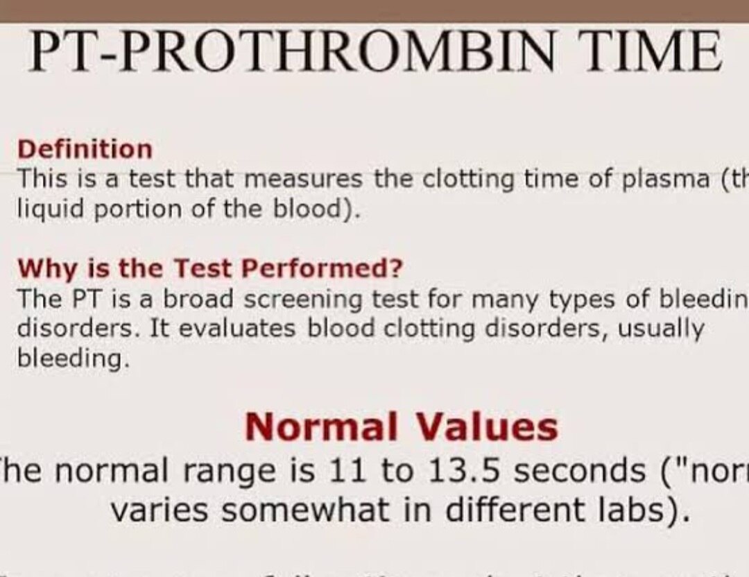 A258➡️Prothrombin time (PT)