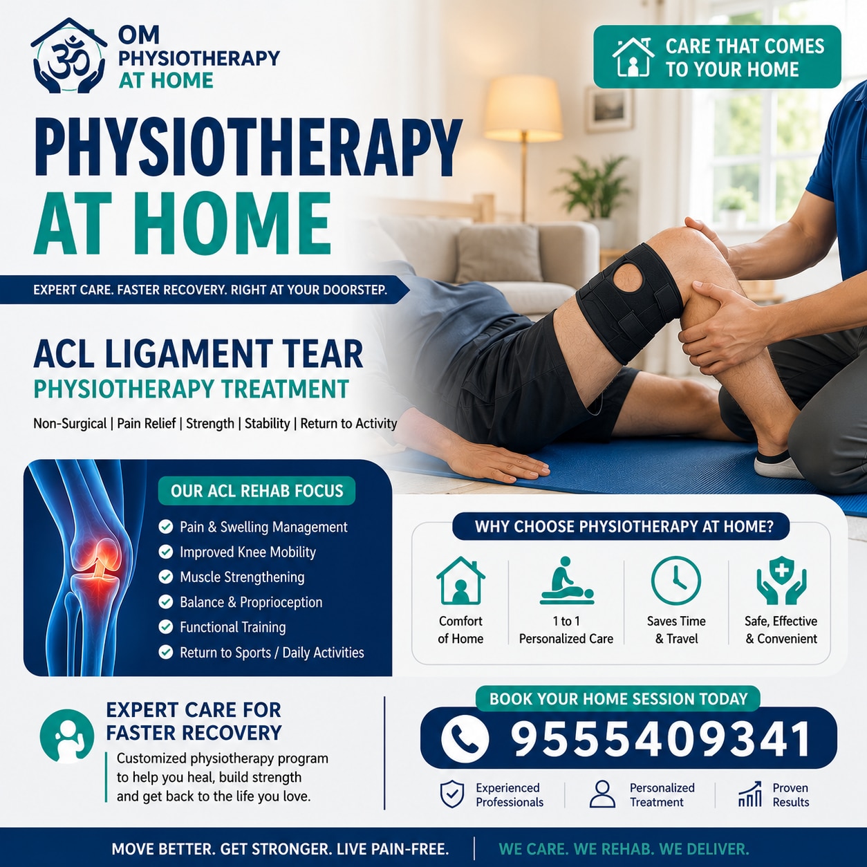 ACL ligament physiotherapy in Vasundhara Enclave at Home 