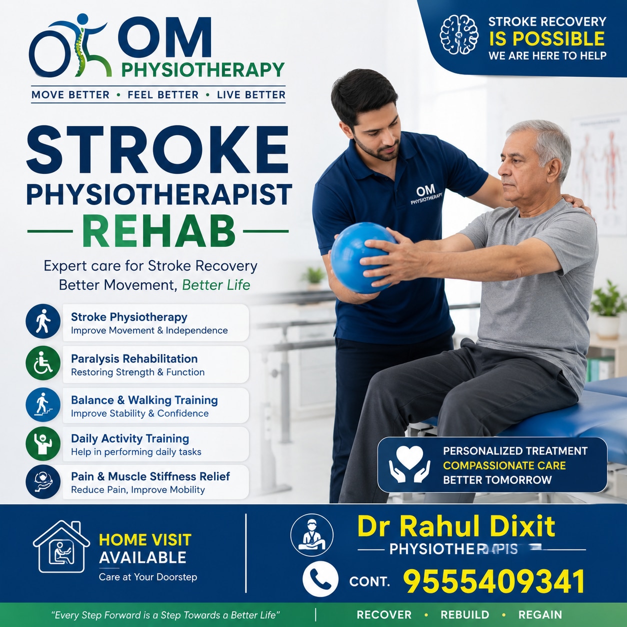 Best Stroke physiotherapist near me in East Delhi 