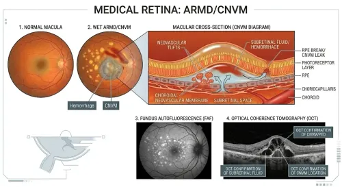 Medical Retina Services for ARMD (Age-Related Macular Degeneration) and CNVM (Choroidal Neovascular  service image