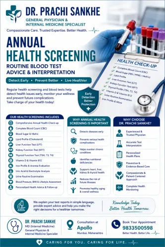 Annual Health Screening Routine Blood Test Advice & Interpretation service image