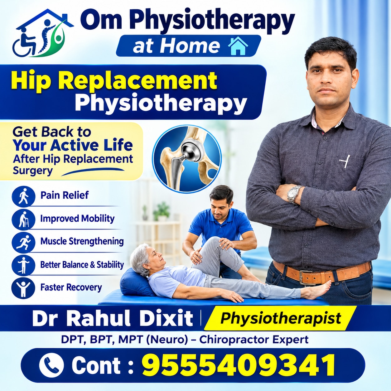 Hip replacement physiotherapy near me in Vasundhara enclave Delhi 
