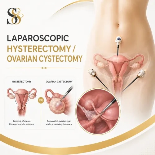 Laparoscopic Hysterectomy / Ovarian Cystectomy service image