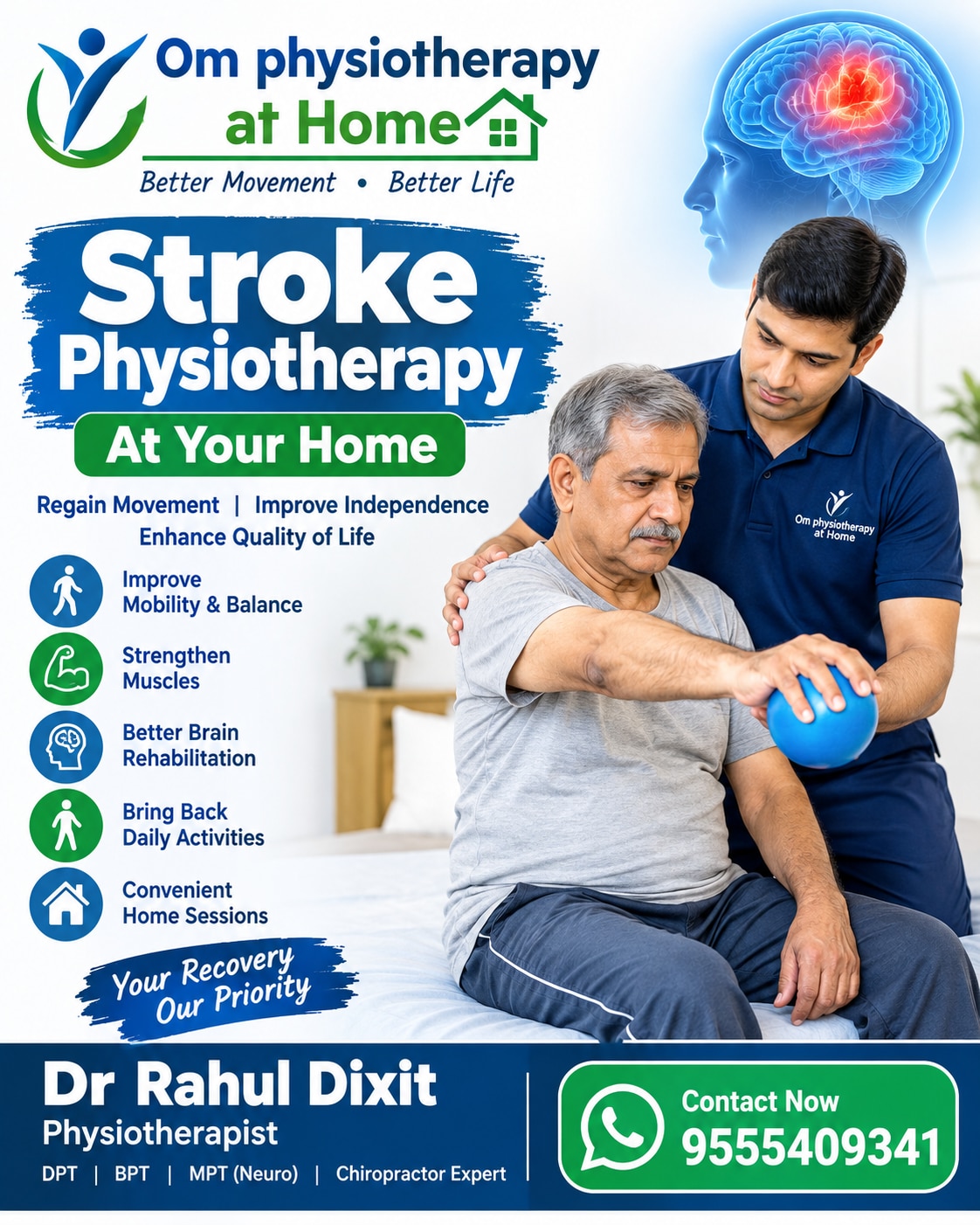 Stroke physiotherapy in New Ashok Nagar delhi 