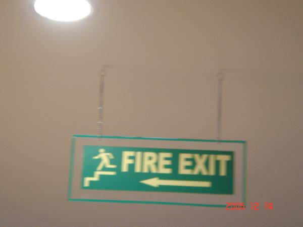 made up of with foam board with night glow material with hanging chain.