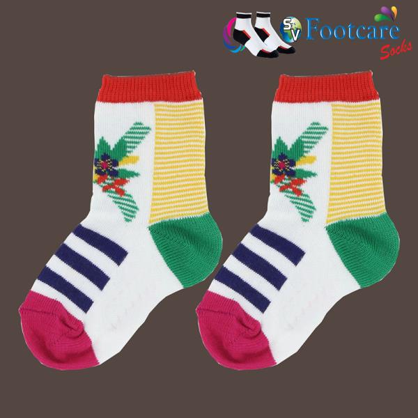 WELCOME to S.V HOSIERY, We S.V HOSIERY Backed by detailed industry knowledge, we are engaged in manufacturing and supplying an attractive range of Kids Socks. These socks are designed to provide utmost wear comfort ability to toddlers. Our socks can be availed in numerous attractive colors and styles to meet the specific requirements of outfits. We make use of soft cotton fabric in designing these socks to make them skin friendly.Attributes:Comfortable and warmAvailable in different finishesSkin-friendly