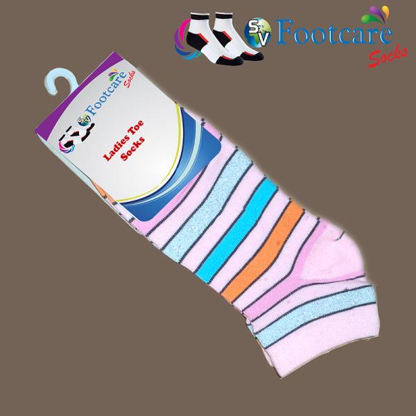 WELCOME to S.V HOSIERY, Our clients can avail from us a broad range of ladies socks, which is designed using premium quality cotton and other fabrics. These ladies socks are widely acknowledged in the market for their skin friendliness, comfortable feel, colorfastness and high tear strength. These are developed to provide perfect fitting to the children so they can walk easily.