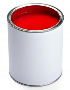 Single Red Interlocking Tiles Paint