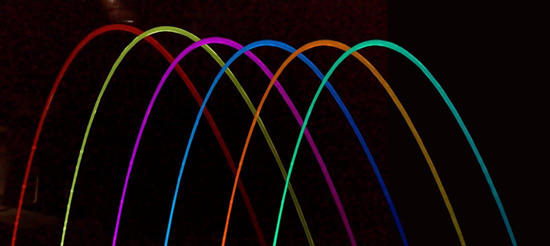 Laminar Jumping Jet Water Fountains