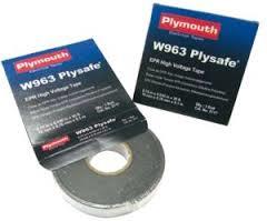Plymouth W963 Plysafe High Voltage Insulating Tape With LinerPlymouth Electrical TapesPlymouth High Voltage Electrical TapesPlymouth W963 Plysafe is a 30 mil (0,76mm) EPR, self-amalgamating high voltage tape for insulating and jacketing splices through 69kV. The Plymouth W963 Plysafe tape amalgamates quickly, yielding a void-free, electrically stable build-up and is ideal for waterproofing. ASTM-D-4388, HH-I-553C/Grade A, MIL-I-3825B.