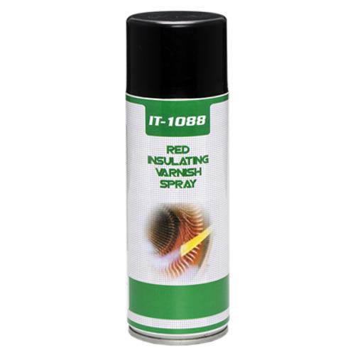 IT-1088 is a flexible coating specially formulated for use on electrical equipment. It protects against moisture and corrosion. It possesses high arc-resistance and insulating properties. It is successfully used in applications that range from class 105 to 220. The product penetrates thoroughly and forms a tough, flexible film which has a high arc resistance and non-tracking properties. The coating resists oil, water, acids and alkalis & has an excellent adhesion. It is oil resistant & can be thinned with low cost solvents. The coating is used for motor, stator, coil and transformer impregnation. controller shafts, finger blocks, switch bases, and other electrical insulation, switch parts (porcelain molded compound, etc.) It is also used for field coils, windings and machine frames, inside motor frames, commutator parts, collector rings, enameled wire coils. For sealing oil lines, air lines, threaded pipe joints, transformer drain taps, gaskets, etc.Additional Information:Item Code: IT-1088