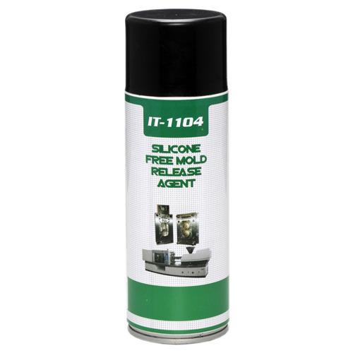 IT-1104 is a specially formulated mold release agent that is ideal for all types of plastics when post printing is required after the molding. It does not interfere with the post finishing processes and is designed for quick, clean releases on thermosets as well as thermoplastics. It allows easy removal of parts from molds and improves surface finish of molded part. IT-1104 is non-staining and odor-less and does not contain any ozone depleting chemicals or CFC’s. It prevents sticking & increases life of dies & molds and provides maximum efficiency & economy. It improves product surface finish with fewer rejects & more production. Best use on compression molding gaskets, toy and furniture manufacturing, urethanes, epoxy resins, polyesters, and polystyrenes.Additional Information:Item Code: IT-1104