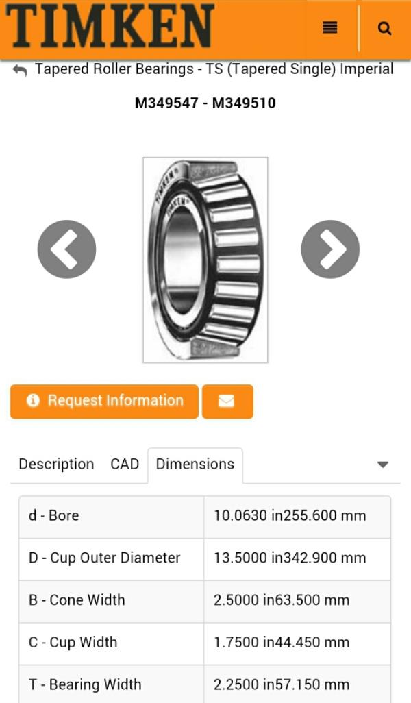 TIMKEN TAPER ROLLER BEARING