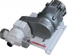 BAG-800 230/400 VAC · TRIPHASE · 100-150 l/min BAG-800 230 VCA · SINGLE-PHASE · 100-150 l/min •Self-suction - self-priming. Eccentric of self-adjusting blades•With recirculation bypass•Free flow: 100-150 l/min•Consumption: 4,5-6 A (230 VAC) 1,8-2,7A (400 VAC)•Motor: •1 kW 230/400 VAC 50 Hz 3ph•0,90 kW 230 VAC 50 Hz single-phase•Explosionproof (ATEX)•1400 rpm•With thermal protector•S1 continuous duty•Motor zone classification: II 2G EExd IIB T4•Motor Certificate: TÜV04 ATEX 2488X•Operation temperature: 0 ºC - +50 ºC•Inlet/outlet connection: 1 1/2