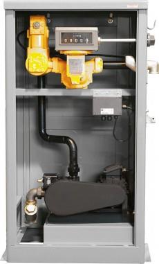 USESupply kit for the high flow fuel supply suitable for the diesel, petrol and kerosene installationsDesigned for a “heavy duty use”. Composed of:CHASSIS:Made of steel. Brilliant epoxid paint finish · WeatherproofIt has built in an anchorage base.PUMP:BDP · self-suction vane pumps of high flow, self-suction, positive displacement, constant flow, noiseless and heavy-dutyFlow: 200 l/min (other available models up to 1,000 l/min)Certificate: ATEX EExd IIBT4Working pressure: 3 to 5 barMotor: 2.2 kW 230/400 VAC · II2G EExd IIC T5 with ATEX certificate ATEX · triphase · F Class · 2,860 rpm · IP-55 protectionMETER:Volumetric Aluminium meter with oval gears and degasifier in order to avoid the gas measuringAccuracy ±0.5 % (Ask for other models with high accuracy.)Manual resetDISPLAY: LCD that shows the partial or total of the supplied litres. Keypad that allows to preset the amount to be supplied.*OPTIONAL: GK-7 · Own consumption controller with user/vehicle identification and PC or cloud communication It is supplied with:4 m delivery diesel hose of double layer with couplings in both endsPA-250 · Automatic nozzleSupplier in - Mumbai, Bangalore, Vapi, Surat, Rajkot, Bihar, Kanpur, Kerala, Jaipur-Rajasthan, Chennai, Pune, Nagpur, Nashik, Chandigarh, Delhi, Amritsar, Jalandhar and Kolkata