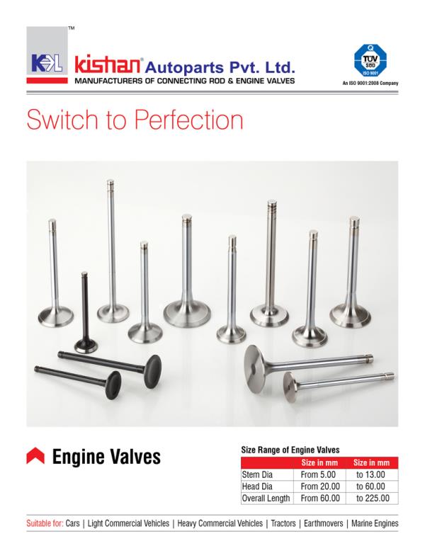 iNLET vALVE CHROME EXHAUST VALVE CHROME [ ANTI MAGNETIC]