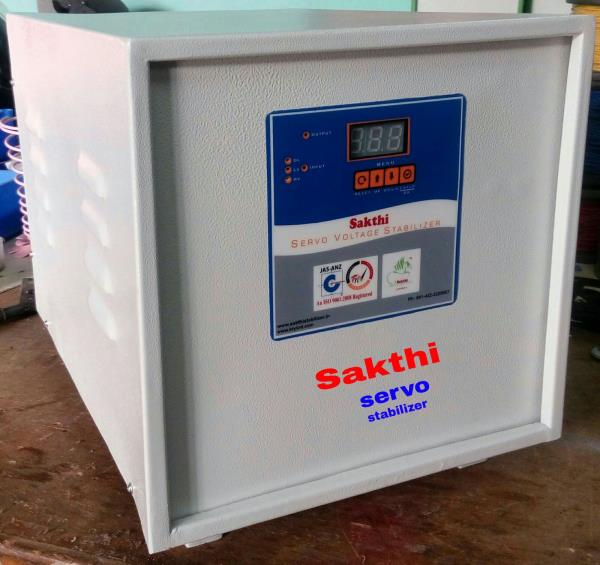 Brand Name:SAKTHIFrequency: 47- 53 HzRating: 1 KVA to 1500 KVATemperature Range: 0° to 55° CSpecifications Met As per IS : 9815 : 1994Output Voltage: 230 V, ±1%Connection Type Star / StarPhase Single PhaseInsulation Class BNumber of Items in Pack 1
