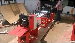 Machine specification:Paper cover running size------------ width 6cm to 18cm; length 9cm to 30 cm Gazzet 5 cm to 10cm.Gsm of the paper------------------------- 44gsm to 140gsmBf strength of the paper-------------- 16bf to 34bfUnwind paper roll size--------------- up to 1000mmProduction covers per hour------ up to 14000 to 20000 (depends on cover size)Motor---------------------------------------- 2h.P 3phase induction motor 230v (or)440vDrive system------------------------------ a.C drive 440v (or) 230v as/your reqTotal power------------------------------ 2h.P/440v (or) 230vCounting system------------------------ digital counter with batch countingSensing system-------------------------- pnp metal magnetic sensor 250l 15vSize plates-------------------------------- 6 size of standard plates attachedSize geras--------------------------------- 6 size gears are attachedSwitches---------------------------------- bush button and soft button switchesCrub weight----------------------------- 650 kg (negotiation with attached units)Machine dimension------------------- 3000(l) x1250(w) x1100(h) all in mmGum tank capacity (tail) ---------- 2 kgGum tank capacity (centre) ----- 1 litreGum type ---------------------------------- water base ordinary binding gumPrinting unit---------------------------- attachable space availableSuggest printing system----------- flexo printingAvailable printing units---------- single & double.Inking system---------------------------- water base ink