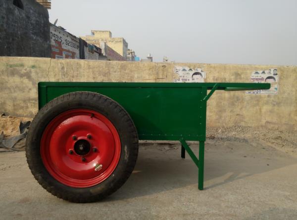 AQPC Hand Theli Wheel Barrow and MS Wheel Barrow this is box type wheel barrow heavy duty jeep big wheel in wheel barrow use full in construction work, factory work and mcd work etc.