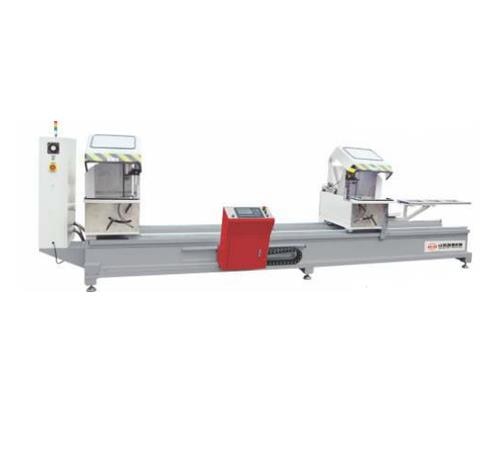 Double Head Circle Machine-CNC is used for the double head cutting of profiles in the angle of 90° and 45°. Imported linear guide pair, with high accuracy. Specialized hard alloy saw blades enable to guarantee the quality of the cutting surface and its durable extent. High precision spindle can make the saw bit move smoothly. Two saw heads can work individually as well as simultaneously. Auto induction middle profile support the following profile supporter the loading and calming convenient. Power	3.55 KwInput Power	380V 50HzSpindle Speed	2800/minOverall DimensionCutting Length	4500 * 1300* 1650mm3700 mm