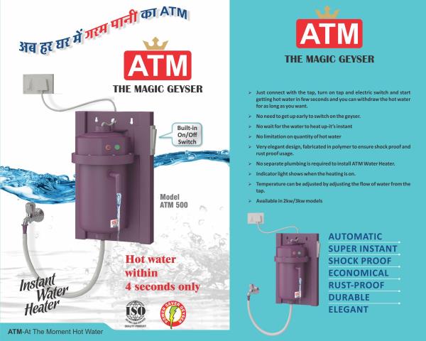 Our Instant Portable geysers are well- known in industrial circles for the high quality of the raw material which we use and for their efficiency, reliability, long, trouble-free service and cost effectiveness. These heaters have also been installed in several large hotels, restaurants and resorts and for domestic purpose also.