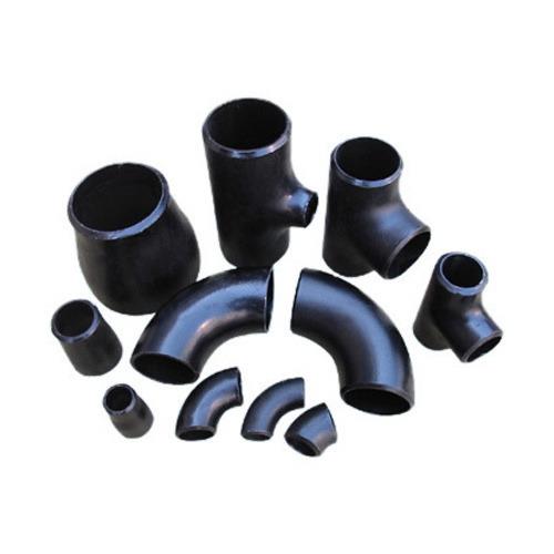 CARBON STEEL PIPE FITTINGS Owing to our perfection and quality-oriented approach, we have carved niche in the industry by offering an enormous segment of Carbon Steel Pipe Fittings. These products are available in several sizes, dimensions and other specifications, manufactured using utmost grade raw material with the help of advanced machines. The products offered by us are used in varied industries and are highly accepted across the market. Apart from this, our clients can buy the entire array from us at leading market prices. Features: Easy to install Anti-corrosive nature Durability Following are the specifications of this product are: Types: Elbows/Tees/Reducers/Caps/Stubends Material: Carbon Steel/ A 234 WPB/ A 860 WPHY 42/46/52/60/65/70 Dimension: ANSI B 16.9 / 16.28/MSS SP 43 Available in Schedule: SCH 20/SCH 40/ SCH 80/ SCH 160 Size: Seamless: 1/2