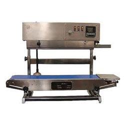 Band sealer are very versatile, therefore it can seal thermoplastic bags of any size, length, and thickness up to 500 micron The maximum seal width is 10mm. The variable conveyor belt speed is adjustable to accommodate materials varying in thickness. The conveyor belt can be raised or lowered and in some models, even tilted to the desired angle. It is equipped with an imprinter, or an ink coding system to record words, dates, and codes with each seal. Band Sealers speeds are considerably faster than intermittent types of sealing, it is ideal for projects which require higher production rates and minimal space.