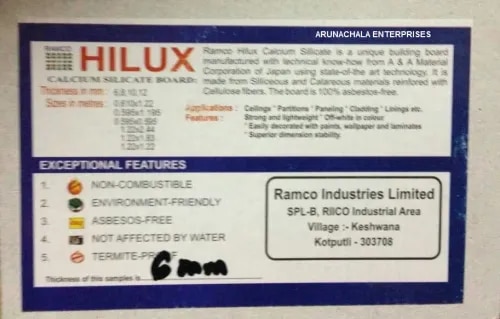 Ramco Calcium Silicate Board Dealers In Chennai product image