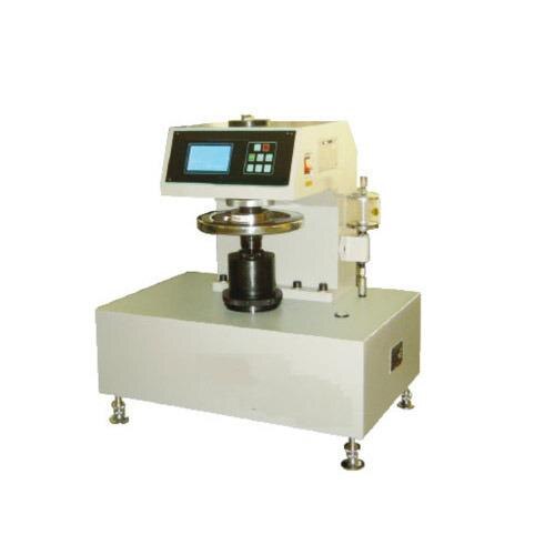 Digital Fabric Bursting Strength Tester - Fabric Bursting Strength Tester - Bursting Strength TesterApplicationDigital Fabric Bursting Strength Tester, To determine the bursting strength and bursting distension of knitted or woven fabrics, non-woven fabric and other fabrics.Specifications / Features High-accuracy servo-motor driving systemAutomatic-clamping offers firm and reliable clampingLarge colourful touch panel, can be operated without computerAutomatic induction and bursting system, can be connected with computer and printer (not offered), test curve, test result is easy to be red and outputted.Equipped with memory and printing function, supporting on-line operation.Internal diameter of sample clamp: Φ30.5mm+/-0.05mm (7.3cm2) Φ79.8mm+/-0.05mm (50cm2)Measuring range: 0~6MpaMax. extend strength: 80mmMax. bursting times: 30.0sPower 220 V 50HzWeight 105 KgDimensions 550x400x600 mm(LxWxH)