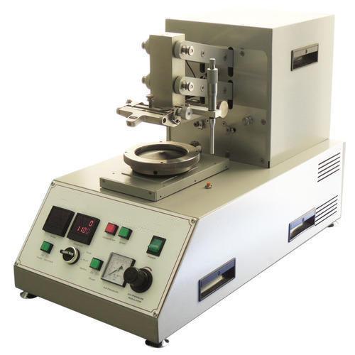 Universal Wear Tester:Owing to perfection and quality oriented approach, we have carved niche in the industry by manufacturing, exporting and supplying an array of Universal Wear Tester which is available in the market at eco friendly rates.Application:Universal Wear Tester, to determine the wear and abrasion resistance of fabric used in clothing, footwear and industrials. Universal wear tester Supplies with surface abrasion head (inflated diaphragm method) and flex abrasion head as well as necessary Weights and initial supply of abradants. Accessories are available for conducting frosting, pilling and edge abrasion tests.Universal wear tester fitted with built-in timer and mechanical cycle counter repeatable and reproducible testing is ensured by consistent motor speed providing 120 double strokes per minute of 25mm (1in) stroke length. Improved air injection system for more uniform inflation of the diaphragm used in surface abrasion testing, and a superior clamping mechanism for repeatable specimen tensioning.Specifications:Rotation Speed: 120rpmMeasuring Range: 25mmCounter: LCD/LEDIncluded Accessories:Surface Abrasion KitsFlex Abrasion KitsPower 220 /110 V 50/60 HzWeight 50 KgDimensions 480x360x715 mm(LxWxH)