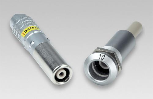 LEMO Y-Series single contact self-latching high voltage connector with test voltages from 5 to 70 KV DC. Main Features:Push-Pull self-latching3 sizesTest voltage from 5 to 70KV d.c.Solder contactsTemp. range -55 Deg C to 250 Deg COptional safety locking deviceIP50Contact Configurations:Single HV Contact Additional Information:Item Code: LEMO-Y-Series