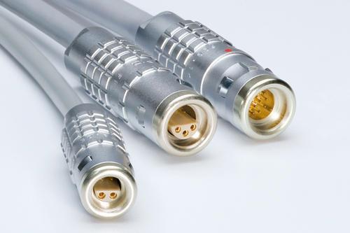 LEMO E-Series watertight self-latching connectors with stepped inserts for alignment (of multipole version) & rugged housing for extreme working conditions. Main Features:Push-Pull self-latching7 sizesMultipole with stepped insertsOver 22 shell stylesUL recognizedTemp. range -55 deg C to 200 deg CSolder, crimp or print contactsIP66/IP68Contact Configurations:UnipoleCoaxial 50 ohms and 75 ohmsTriaxial 50 and 75 ohmsHigh VoltageMultipole 2 to 106 contactsMulti or mixed contacts with:Coaxial 1 to 8 contactsHigh voltage 1 to 8 contactsThermocouple 2 to 6 contactsAdditional Information:Item Code: LEMO-E-Series