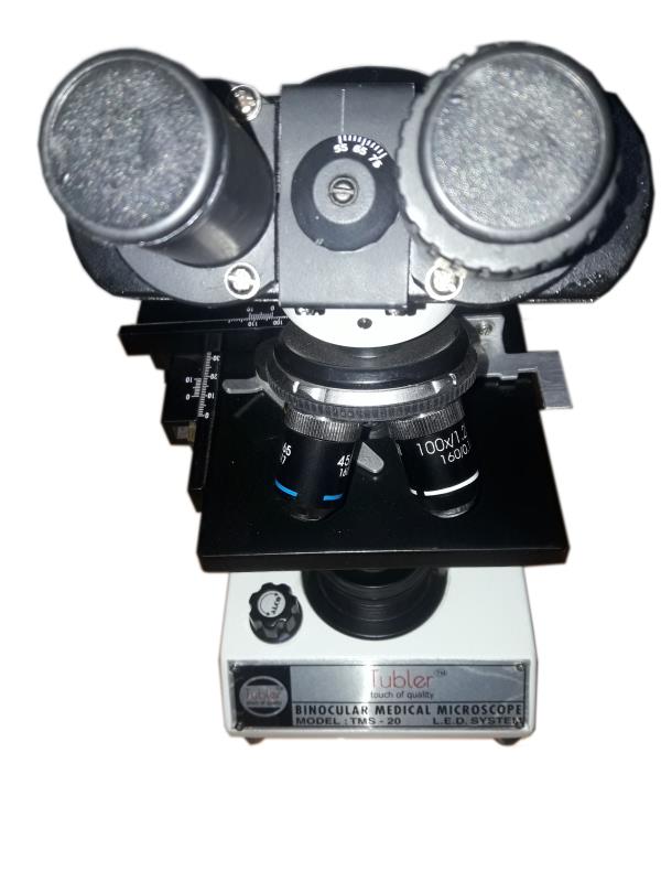 Microscope Standard:-Description:-Standard Microscope is widely used in different laboratory research works. These are appreciated for features like a compact design, great performance and user friendly functions. Our ranges of standard microscope are made from supreme grade material with advanced features. They are sturdily constructed and are made as per international industry standards and are very easy to operate and maintain.Main features of the Microscope are :    Tube with mechanical tube length 160mm with triple revolving nose piece    Separate coarse & fine adjustment    Square stage with clips for holding the slides    Double lens bright field ABBE condenser NA 1.25 is fixed with the stage with iris diaphragm and swing out filter holder    Illumination by plano concave mirror.