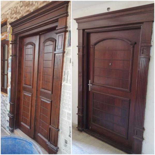 Wooden Main door with side arch size 42 inch by 79 inch