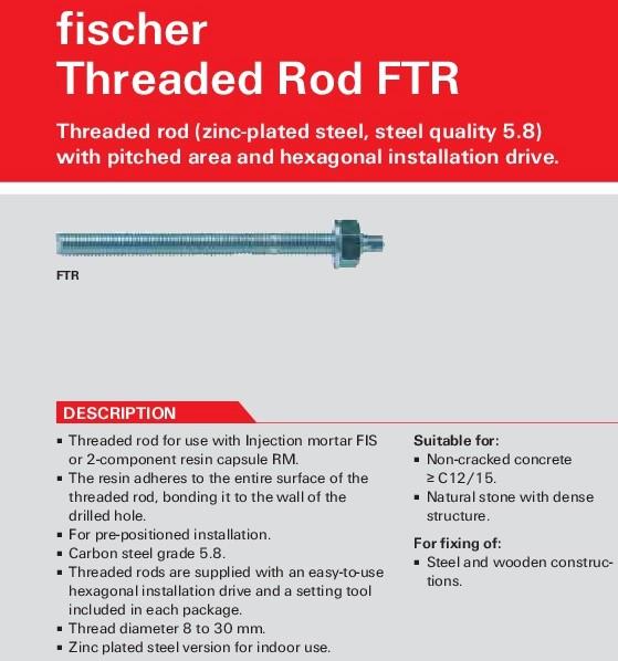 Fischer Threaded Rod FTR 16*190