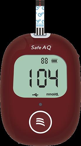 Product Details:Application Clinical, hospital, lab, personal useBrand ARMEDIQ SAFE AQType Hospital Glucose Meter, Test Strips, blood glucose monitorCategories AdvancedOperation Mode Semi-AutomaticDisplay DigitalARMEDIQ Blood glucose monitor model Safe AQ is a smart glucose monitor that helps you measure blood glucose level quickly, accurately and comfortably at affordable price. It is CE and ISO certified and accurate as per WHO standard and meets the ISO15197 requirements.Lancing device is designed such a way to feel comfort and makes testing virtually pain-less.Features: No coding required Measuring in mg.dL Strip Ejector Large LCDSpecifications: Enzyme Type: GDH-FAD Sample Size: 0.6 µL Reaction Time: 5 sec Power Source: 2 x AAA