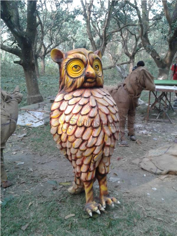 FRP Owl Statue Size - 5 feet 6 inches Material: Made of high grade Fiber/FRP material. Application : Amusement park, Banquets, Resorts, Park, shopping malls, supermarkets or restaurants, school, residential communities, kindergartens, and other kinds of amusement application. Call : +91 9432170021, +91 9433549439 Mail : abhishekartskolkata@gmail.com We also make fiber duck statue, FRP deer statue, fiberglass beer sculpture, camel statue, FRP crocodile statue, fiberglass cow statue, Zebra, Giraffe statue, Horse statue, fiber kangaroo statue, Fiberglass Tiger Statue, Monkey statue, Leopard statue, Owl Sculpture, Eagle statue, Bird statue, Fiber Elephant statue, Rabbit statue, Rhino statue, fiber peacock statue, fiber lion statue, FRP Dinosaur statue, fiber sheep statue for park.