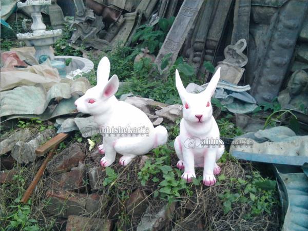 FRP Rabbit Statue Size - 2 feetMaterial: Made of high grade Fiber/FRP material. Application : Amusement park, Banquets, Resorts, Park, shopping malls, supermarkets or restaurants, school, residential communities, kindergartens, and other kinds of amusement application. Call : +91 9432170021, +91 9433549439 Mail : abhishekartskolkata@gmail.com We also make fiber duck statue, FRP deer statue, fiberglass beer sculpture, camel statue, FRP crocodile statue, fiberglass cow statue, Zebra, Giraffe statue, Horse statue, fiber kangaroo statue, Fiberglass Tiger Statue, Monkey statue, Leopard statue, Owl Sculpture, Eagle statue, Bird statue, Fiber Elephant statue, Rabbit statue, Rhino statue, fiber peacock statue, fiber lion statue, FRP Dinosaur statue, fiber sheep statue for park.