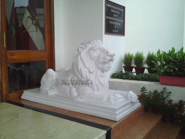 FRP Lion sitting Statue for entranceSize - 7 feet x 3 feet Material: Made of high grade Fiber/FRP material. Application : Amusement park, Banquets, Resorts, Park, shopping malls, supermarkets or restaurants, school, residential communities, kindergartens, and other kinds of amusement application. Call : +91 9432170021, +91 9433549439 Mail : abhishekartskolkata@gmail.com We also make fiber duck statue, FRP deer statue, fiberglass beer sculpture, camel statue, FRP crocodile statue, fiberglass cow statue, Zebra, Giraffe statue, Horse statue, fiber kangaroo statue, Fiberglass Tiger Statue, Monkey statue, Leopard statue, Owl Sculpture, Eagle statue, Bird statue, Fiber Elephant statue, Rabbit statue, Rhino statue, fiber peacock statue, fiber lion statue, FRP Dinosaur statue, fiber sheep statue for park.