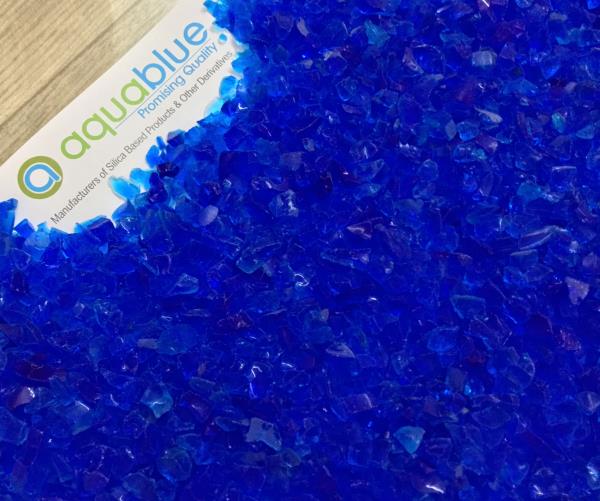Blue Silica gel is semi-transparent glassy crystals used for moisture absorbent. It appears dark blue in color. It is also known as self Indicating type Silica gel because when it is free from moisture the crystals are dark blue in color. As the crystals absorb the moisture, it turns to light blue gradually & and when they turn to pink, it means it is saturated. Its work and requires replacement or regeneration. In fact, it is mainly used as indicator for the extent of dehumidification and moisture absorption in sealed vessel or at some required places.